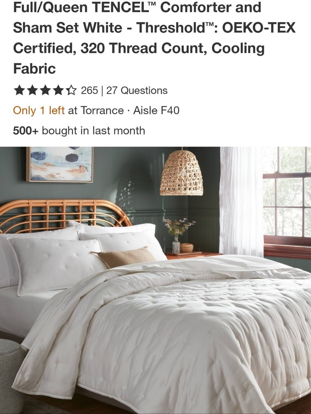 Threshold White TENCEL™ Lyocell Comforter Set